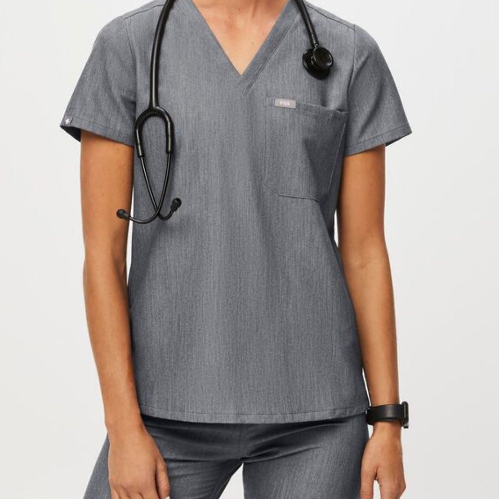 Figs Catarina™ One-Pocket Scrub Top In Graphite